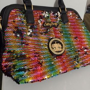 Rainbow Sequin Betty Boop Purse